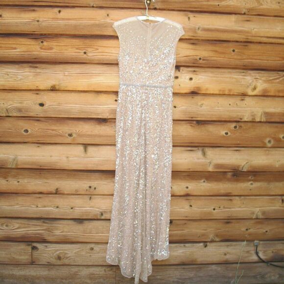 Mac Duggal 5619 Womens EMBELLISHED ILLUSION HIGH NECK CAP SLEEVE GOWN - Picture 12 of 15